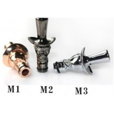 Drip tips 510 типа, форма M (череп в шляпе), металлический