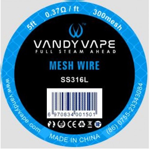 Сетка для MESH RDA SS316 5ft 0,37Ом/ft  300mesh