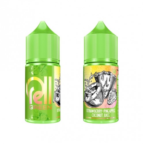 ЖИДКОСТЬ "RELL GREEN Salt "/Strawberry Pineapple Coconut juice/30 мл./20 мг.